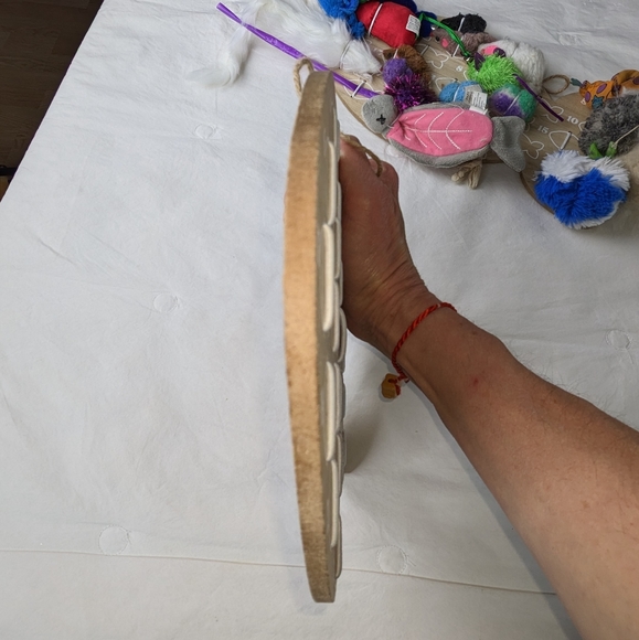 Pet Cat Toy Countdown Calendar wood NWT cat small animal fish shape cream white - Picture 8 of 12